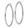 Rhodium Over Sterling Silver 3.00mm Diamond-cut Hoop Earrings