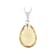 Pear Shape Citrine Solitaire Pendant In Sterling Silver 5.40ctw
