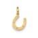 14K Yellow Gold Childrens Cubic Zirconia Horseshoe Pendant