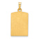 14k Yellow Gold Satin and Textured Rectangular Saint Christopher Medal Pendant