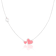 6.5-7mm Off Round White Cultured Freshwater Pearl and Pink enamel
Rhodium Over Sterling Necklace