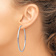 Rhodium Over 14k White Gold 2 1/8" Polished Endless Hoop Earrings
