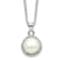 Rhodium Over Sterling Silver 7-8mm White Button Freshwater Cultured
Pearl Cubic Zirconia Necklace