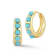 Rachel Zoe Lab-Created Turquoise Graduated Hoop Earrings in 14K Gold
Over Sterling Silver
