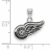 Rhodium Over Sterling Silver NHL LogoArt Detroit Red Wings Enamel Pendant