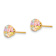 14k Yellow Gold Children's 6mm Multi-color Cubic Zirconia Stud Earrings