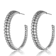 CZ Open Hoop Earrings In Sterling Silver