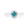 Paraiba Blue Apatite and Lab Grown Diamond Accent Ring Rhodium Over
Sterling Silver 0.69ctw