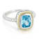 Aquamarine Color CZ Solitaire Ring In Sterling Silver 3.53ctw