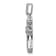 Rhodium Over 14k White Gold Textured Diamond Fancy Cross Pendant