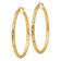 14k Yellow Gold 1 15/16" Diamond-Cut Hoop Earrings