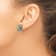 Sterling Silver Antiqued with 14K Accent Prasiolite Earrings