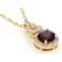 Grape Color Garnet And White Zircon Pendant Necklace In 18K Gold Over
Sterling Silver 2.44ctw
