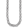 Rhodium Over Sterling Silver Polished Fancy Link Necklace