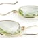 Green Prasiolite 14k Yellow Gold Dangle Earrings 18.00ctw