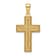 14k Yellow Gold Textured Block Cross Pendant