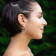 14K Yellow Gold Over Sterling Silver Clear Chunky Graduated Acrylic Hoops