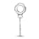 Rhodium Over Sterling Silver LogoArt Gamma Phi Beta Vertical Letter on
Heart Bead