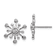 14K White Gold Diamond Snowflake Earrings