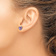 14k Yellow Gold 8mm Multi-Colored Crystal Heart Stud Earrings