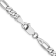 14K White Gold 4mm Flat Figaro Chain Necklace