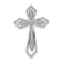 Rhodium Over 14k White Gold Diamond Cross chain slide