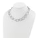 Rhodium Over Sterling Silver 18mm Oval Link 18 inch Necklace