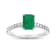 Emerald and Diamond 14k White Gold Engagement Ring 1.26ctw