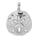 Rhodium Over Sterling Silver Polished Sand Dollar Pendant