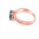 9x7mm Oval Aquamarine and White CZ 18K Rose Gold Over Sterling Silver
Ring, 1.54ctw