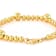 Graduating Bead Station Bracelet In 18K Gold Over Bronze