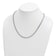 Rhodium Over Sterling Silver Polished 2.1mm Franco 20 Inch Chain