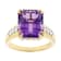 Amethyst And Lab-Grown Diamond Ring In 18K Gold Over Sterling Silver 4.81ctw