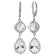 Lab Created White Sapphire Sterling Silver Dangle Earrings 8.05ctw
