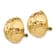 14k Yellow Gold 18mm Hammered Non-pierced Stud Earrings