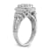 Rhodium Over 14K White Gold Lab Grown Diamond VS/SI GH, Cluster Ring 1.509ctw