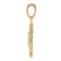 14k Two-tone Gold Diamond-Cut Flower Pendant