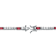 Ruby Color CZ And White CZ Tennis Bracelet In Sterling Silver