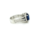 5.40 Ctw Blue Sapphire and 1.50 Ctw White Diamond Ring in 14K WG
