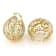 Filigree Bubble Hoop Earrings In 18K Gold Over Sterling Silver 30mm
