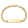 14k Yellow Gold Mariner Link Soft Diamond Shape ID Bracelet