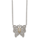 Rhodium Over Sterling Silver with 14K Accent Diamond Necklace
