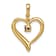 14k Yellow Gold Amethyst and Diamond Heart Pendant