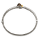 Sterling Silver with 14K Gold Over Sterling Silver Accent Oxidized Smoky
Quartz and Diamond Bangle
