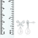8-8.5mm White Cultured Freshwater Pearl and Cubic Zirconia Rhodium Over
Sterling Silver Earrings
