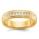 10K Yellow Gold Men's Polished and Milgrain 11-Stone Diamond Ring 0.275ctw