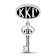 Sterling Silver LogoArt Kappa Kappa Gamma Oval with Key Dangle Bead