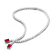 Red Cubic Zirconia, Rhodium Plated over Sterling Silver Two-Stone Tennis
Collar Necklace 29.43ctw
