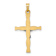 14k Two-tone Gold  Polished INRI Crucifix Twisted Cross Pendant