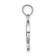 Rhodium Over 14k White Gold Polished Block Letter Q Initial Pendant